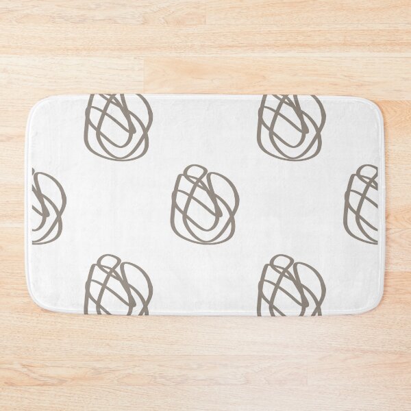 Item preview, Abstract Lotus Pose Taupe On White designed and sold by ArtFabric.