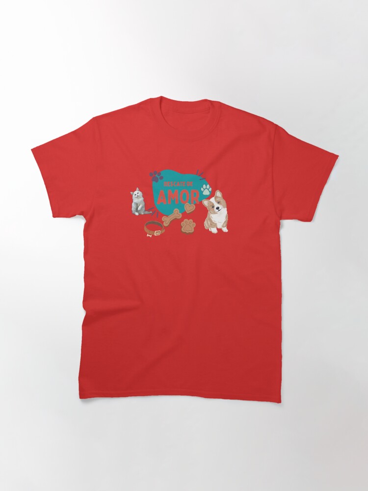 Imagen 3 de 7, Camiseta clásica con la obra rescate de amor, diseñada y vendida por shangovenezuela.