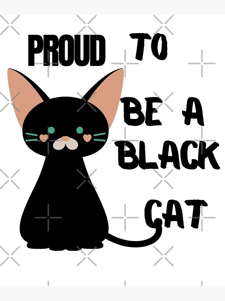 "National Black Cat Appreciation Day" Poster for Sale by leshewle