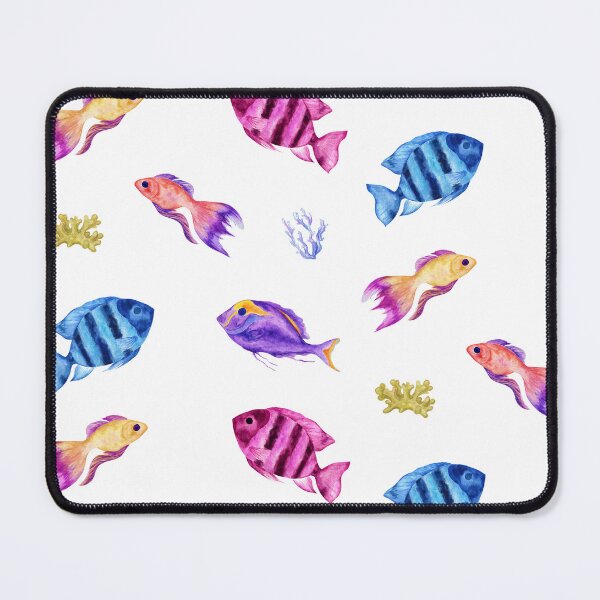 Item preview, Colorful Watercolor Tropical Fish and Coral designed and sold by silviaol.