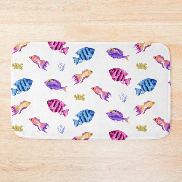 Item preview, Colorful Watercolor Tropical Fish and Coral designed and sold by silviaol.