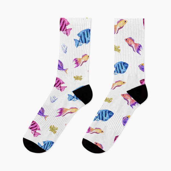 Item preview, Colorful Watercolor Tropical Fish and Coral designed and sold by silviaol.