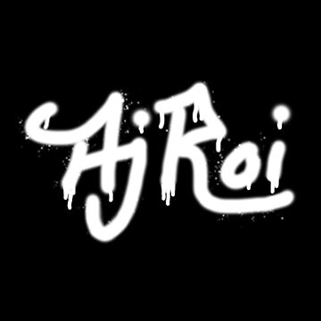 Artwork thumbnail, Aj Roi spray can dripping tag (white) by AjRoi