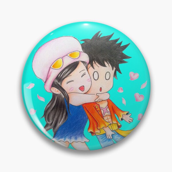 Item preview, chibi luffy and nico robin designed and sold by rockuseven.