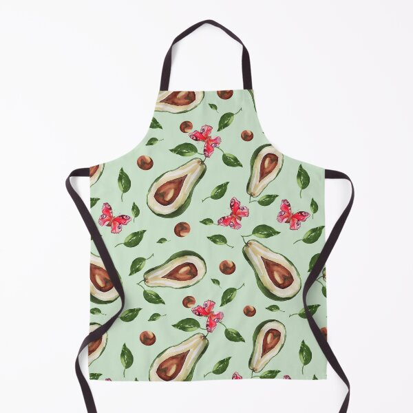 Item preview, Watercolor Green Avocado and Butterflies designed and sold by silviaol.