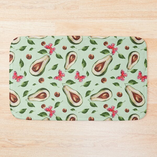Item preview, Watercolor Green Avocado and Butterflies designed and sold by silviaol.