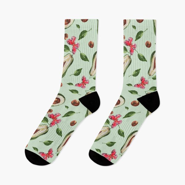 Item preview, Watercolor Green Avocado and Butterflies designed and sold by silviaol.