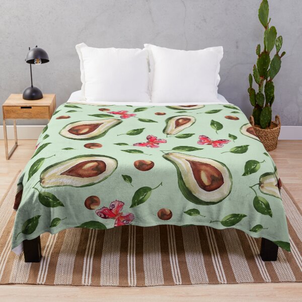 Item preview, Watercolor Green Avocado and Butterflies designed and sold by silviaol.