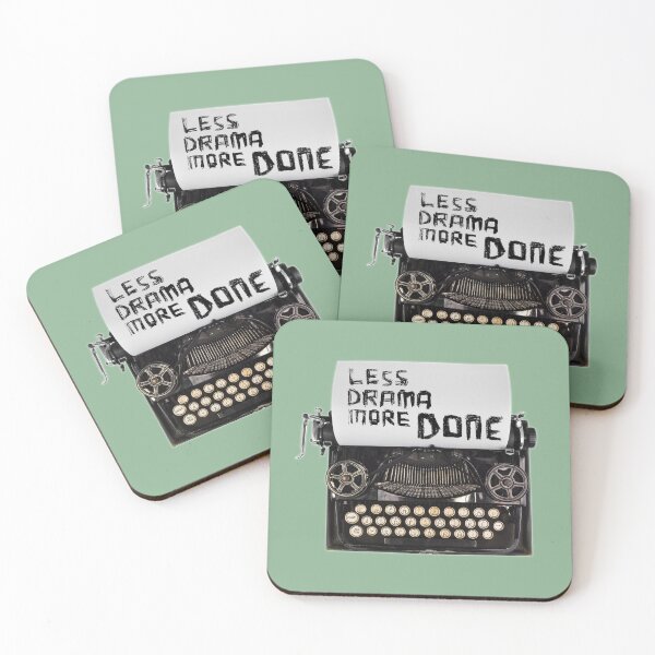 Item preview, Less Drama More DONE, Typewriter designed and sold by badlydrawnbabe.