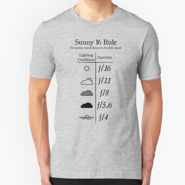 Sunny 16 Rule - Black Slim Fit T-Shirt