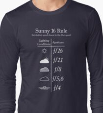 Sunny 16 Rule - White Long Sleeve T-Shirt