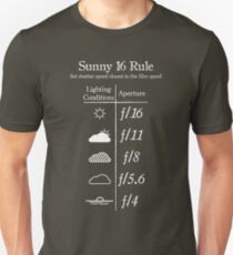 Sunny 16 Rule - White Unisex T-Shirt