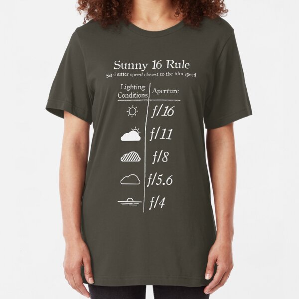 Sunny 16 Rule - White Slim Fit T-Shirt