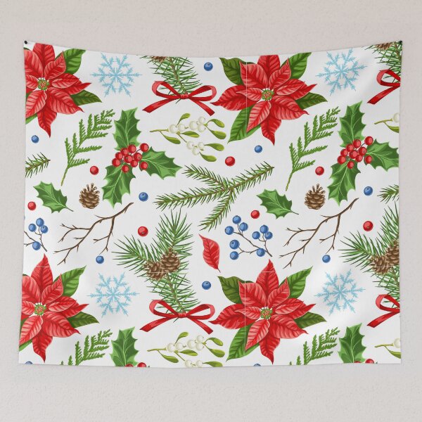Item preview, Christmas Poinsettia and Berries  designed and sold by silviaol.