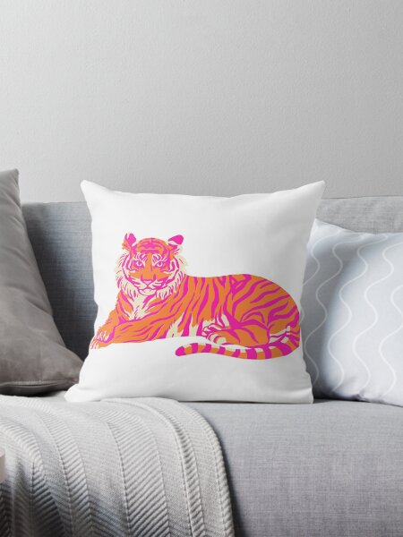 Pink and orange throw pillows sale