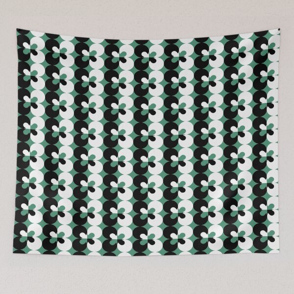 Item preview, Black and White Cool Boho Repeating Pattern designed and sold by mamahellfire31.