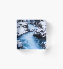 Iceland Glacier River Acrylic Block