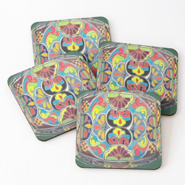 Item preview, Green tavalera mexican style ceramic folk art chic home decoration designed and sold by T-Mex.
