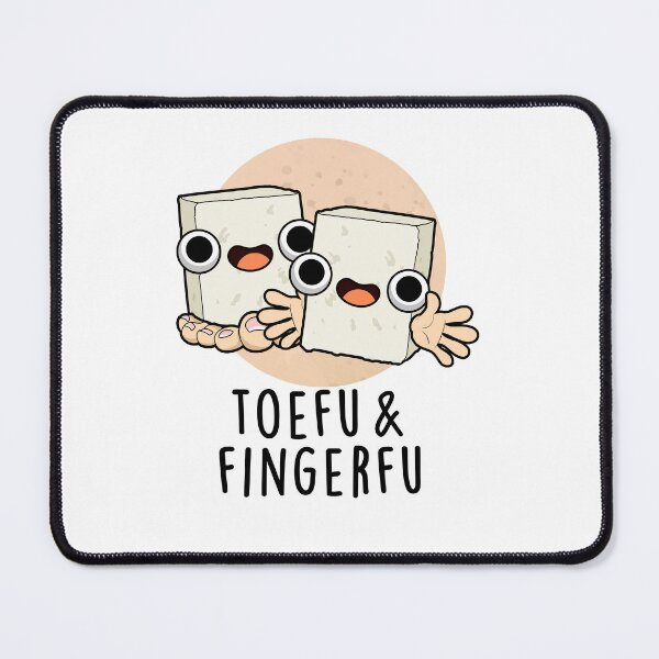 Item preview, Toefu Fingerfu Funny Food Tofu Puns  designed and sold by punnybone.