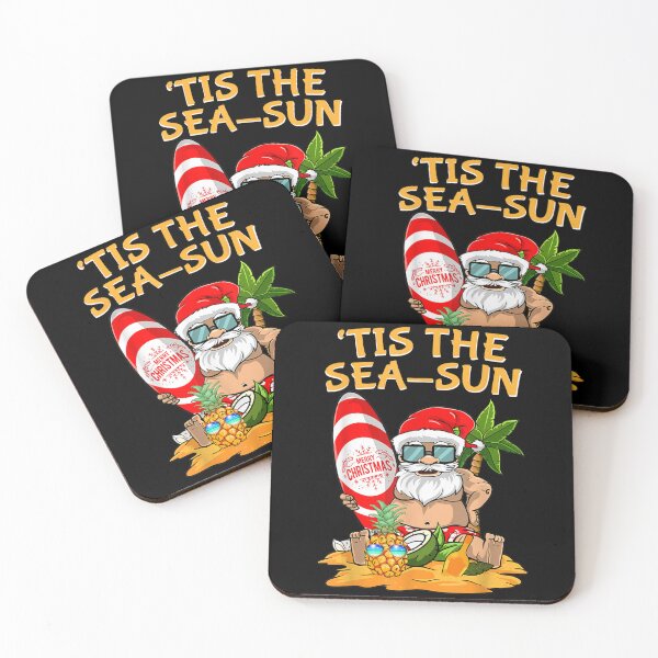 Item preview, Tis The Sea Sun Christmas In July Santa Surfing Summer Beach designed and sold by alanxgoldberger.