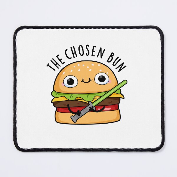 Item preview, The Chosen Bun Funny Food Warrior Bun Pun designed and sold by punnybone.