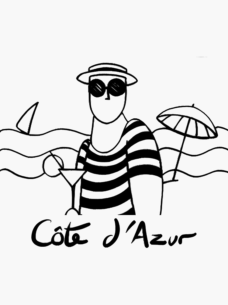 "French Riviera Cote Dazur " Sticker for Sale by AndreaMar93971