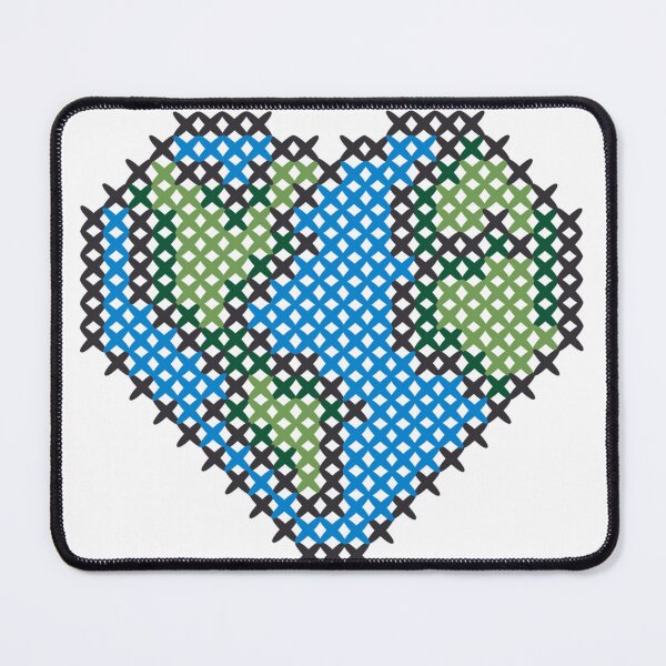 Item preview, Cross Stitch Heart Earth designed and sold by StitchyWitchy.