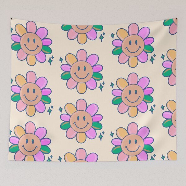 Item preview, Groovy Flower Smiley Face designed and sold by Wicked Creationz.