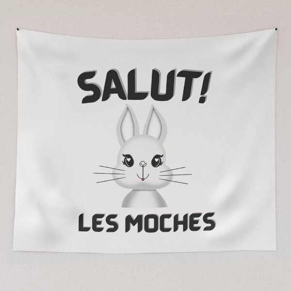 Item preview, WHITE Salut Les Moches - Hi Ugly Ones designed and sold by FlippinTurtles.