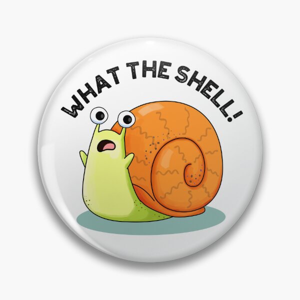 Item preview, What The Shell Funny Snail Puns  designed and sold by punnybone.