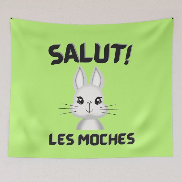 Item preview, Lime Green Salut Les Moches - Hi Ugly Ones designed and sold by FlippinTurtles.