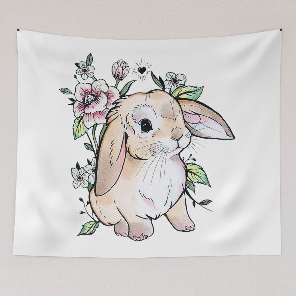 Item preview, BLOOMING RABBIT designed and sold by Angelica Maria  Franco Cano.