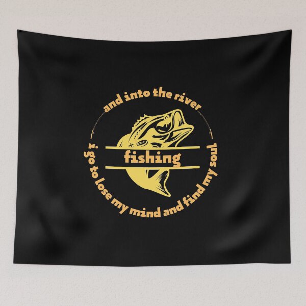 Item preview,  fishing and into the river i go to lose my mind and find my soul fishing boat bait fish designed and sold by SHOPINGHOUR.
