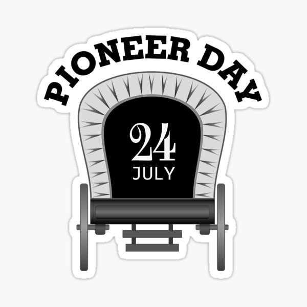 "24th July Pioneer Day in Utah" Sticker for Sale by SaShaCreations