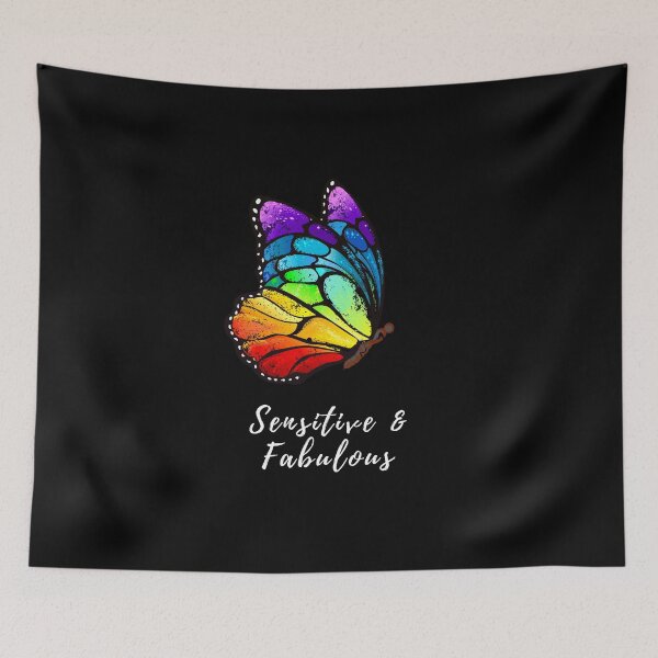 Item preview, Sensitive and Fabulous Rainbow Butterfly designed and sold by HSPgiftshop.