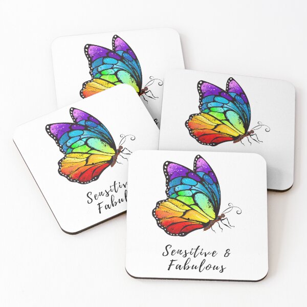 Item preview, Sensitive and Fabulous Rainbow Butterfly designed and sold by HSPgiftshop.