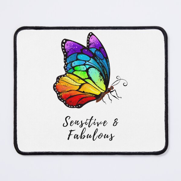 Item preview, Sensitive and Fabulous Rainbow Butterfly designed and sold by HSPgiftshop.