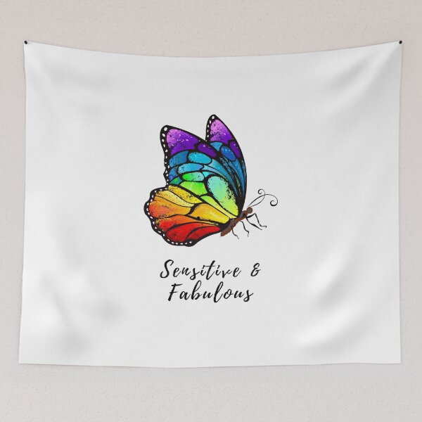 Item preview, Sensitive and Fabulous Rainbow Butterfly designed and sold by HSPgiftshop.