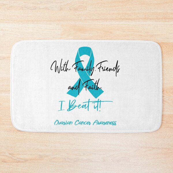Item preview, Ovarian Cancer Warrior - With Family, Friends, and Faith - I BEAT IT! designed and sold by Robbsyn.