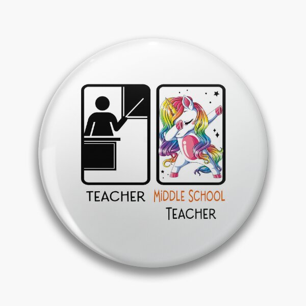Artikelvorschau, Lustiges Einhorn, das Lehrer-Sekundarschullehrer zurück in die Schule tupft, erster Tag der Schulgeschenke entworfen und verkauft von StepnitzStore.