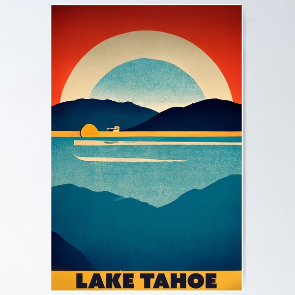 Item preview, Retro Lake Tahoe Travel designed and sold by Retro Travel Design.