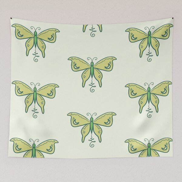 Item preview, Green Butterfly Unalome designed and sold by Wicked Creationz.