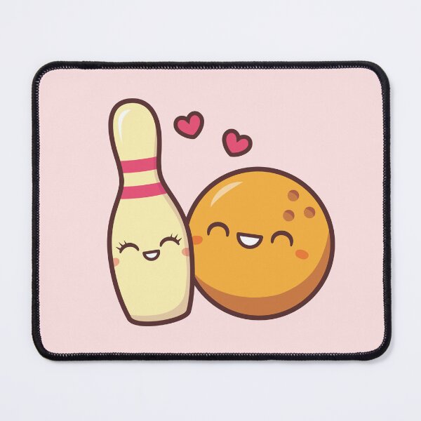 Item preview, Cute Lovestruck Bowling Pin and Ball designed and sold by rustydoodle.