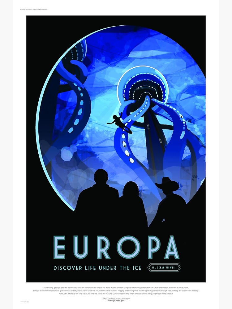 Europa - NASA/JPL Travel Poster by robertpartridge