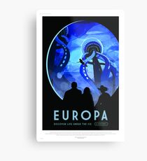 Europa - NASA/JPL Travel Poster Metal Print