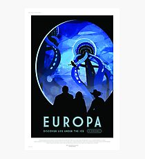 Europa - NASA/JPL Travel Poster Photographic Print
