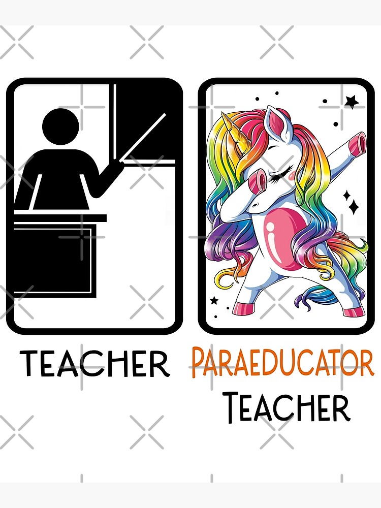 Funny Unicorn Dabbing Teacher Paraeducator Teacher Back To School First Day Of School Ts