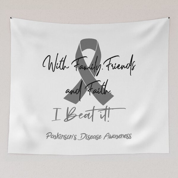 Item preview, Parkinson's Disease Warrior - With Family, Friends, and Faith - I BEAT IT! designed and sold by Robbsyn.
