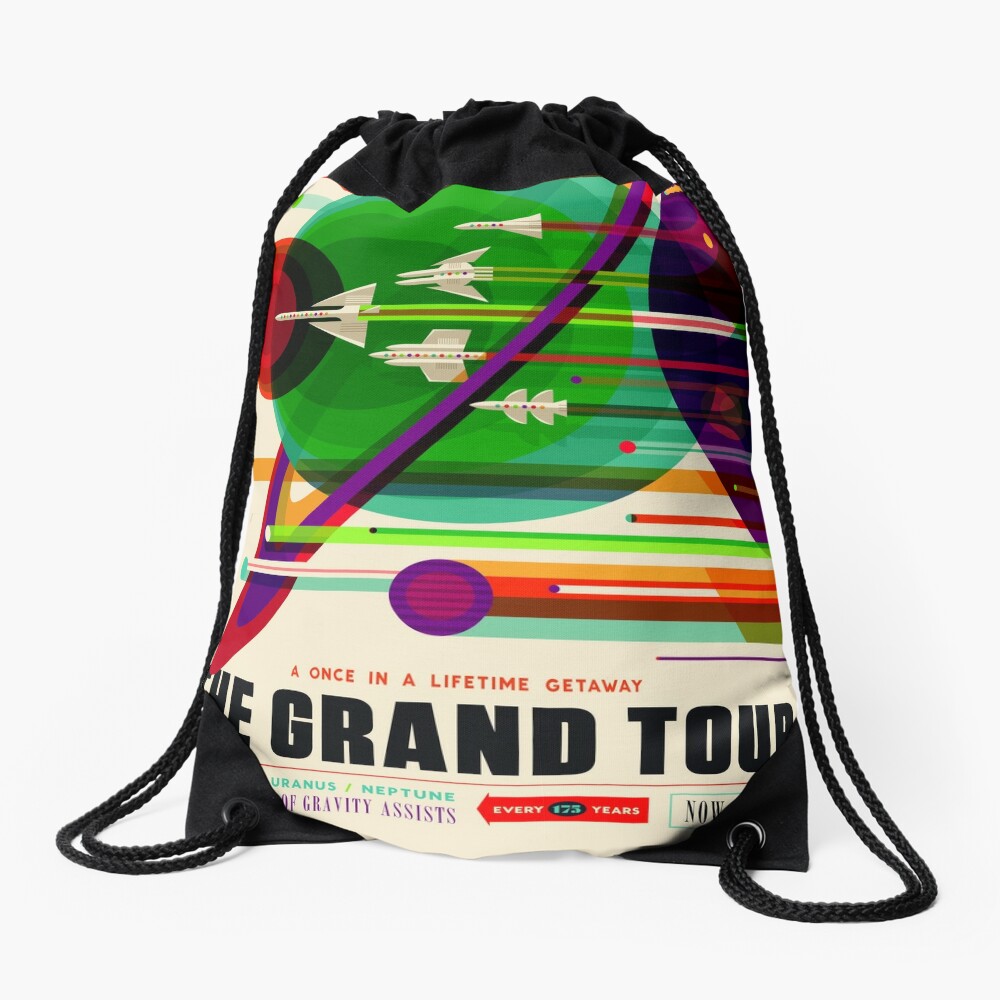The Grand Tour - NASA/JPL Travel Poster Drawstring Bag