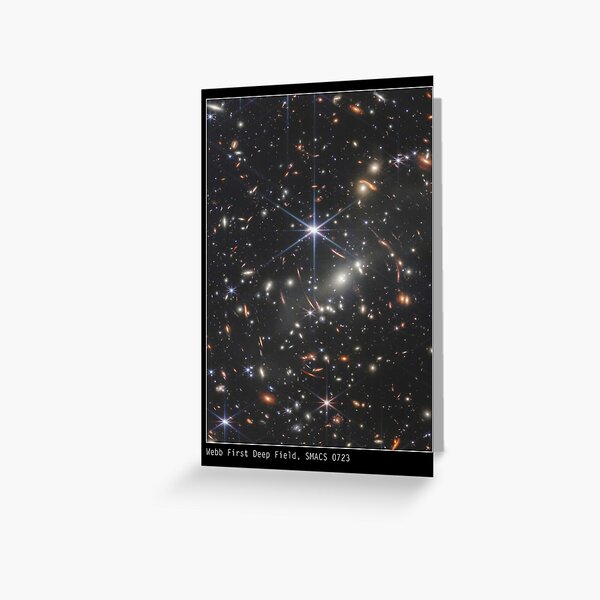 James-Webb-Weltraumteleskop Deep-Field-Bild von Galaxien Grußkarte